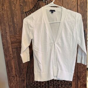 GAP White Button-Up Women's Cardigan S